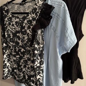 Lot of 3 womens blouses